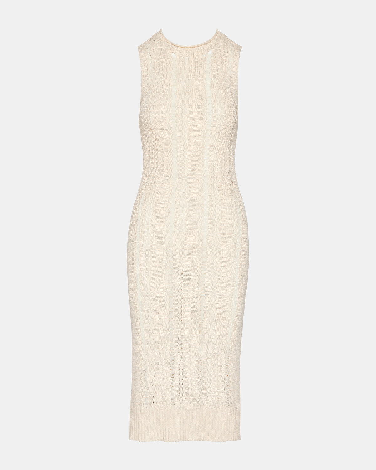 AMIRAH Sweater Dress Beige | Women's Knit Bodycon Dresses