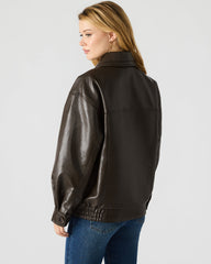 HENSON Coco Faux Leather Long-Sleeved Women's Jacket