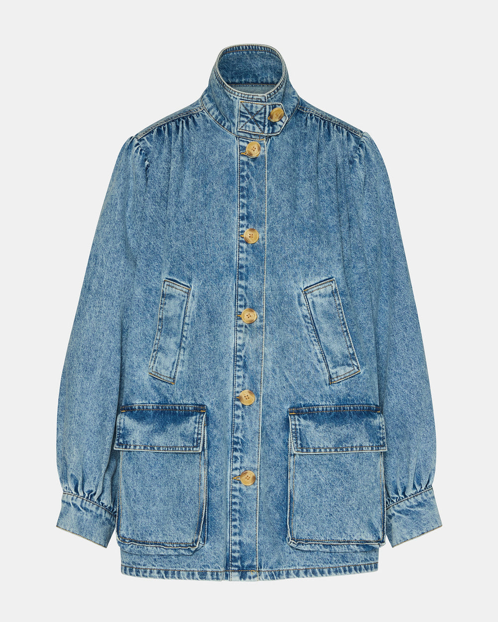 MARCELINE Denim Forever Blue Button-Up Long-Sleeved Women's Jacket
