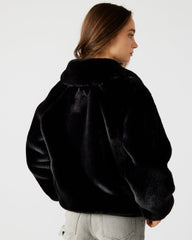 ZEPHRINE Jacket Black | Women's Long-Sleeved Furry Jacket