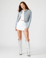 CANYON Denim Jacket | Women's Rhinestone Fringe Jacket
