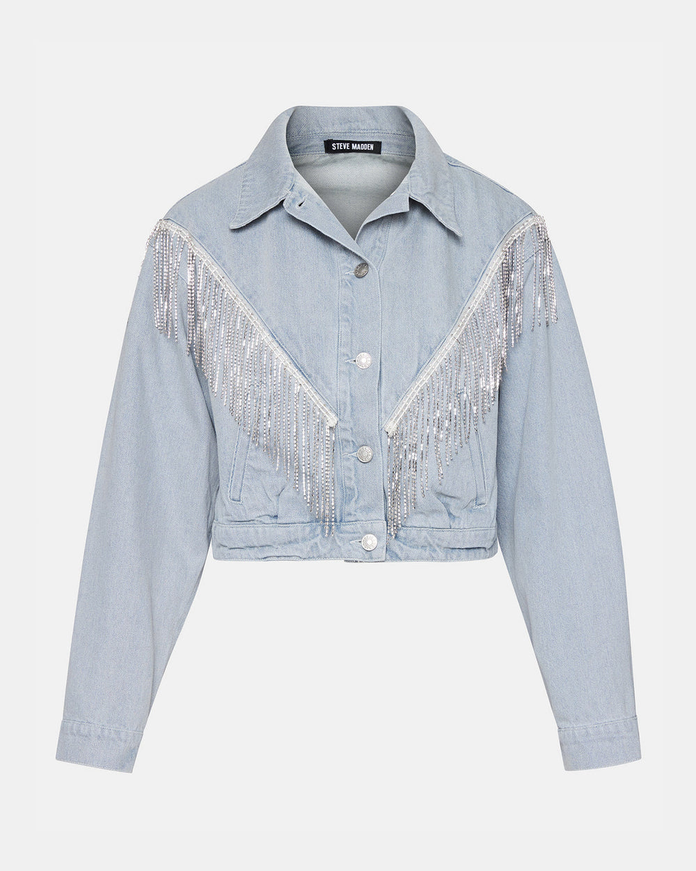CANYON Denim Jacket | Women's Rhinestone Fringe Jacket
