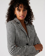 RUPI Blazer Black/White | Women's Cropped Tweed Blazer