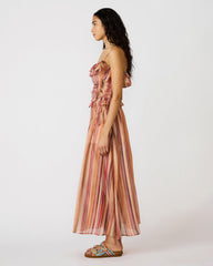 SHILLOH Stripe Multi Sleeveless Ruffle Women's Top