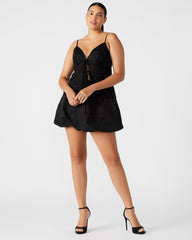 INDY Top Black | Women's Tie Fastening Rhinestone Camisole Tank Top