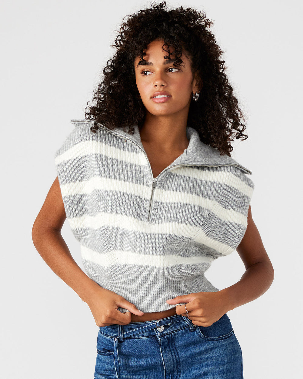 EASTON Sweater Grey | Sleeveless Hooded Sweater