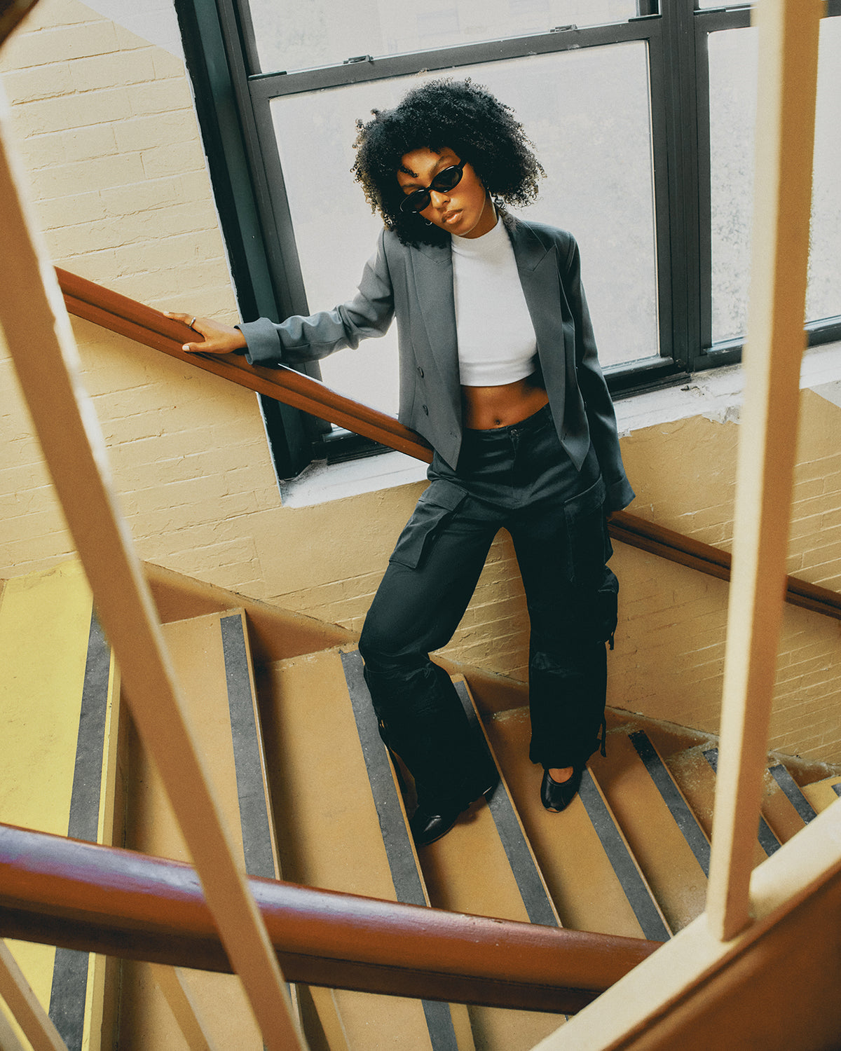 DUO Black Women's Utility Cargo Pants