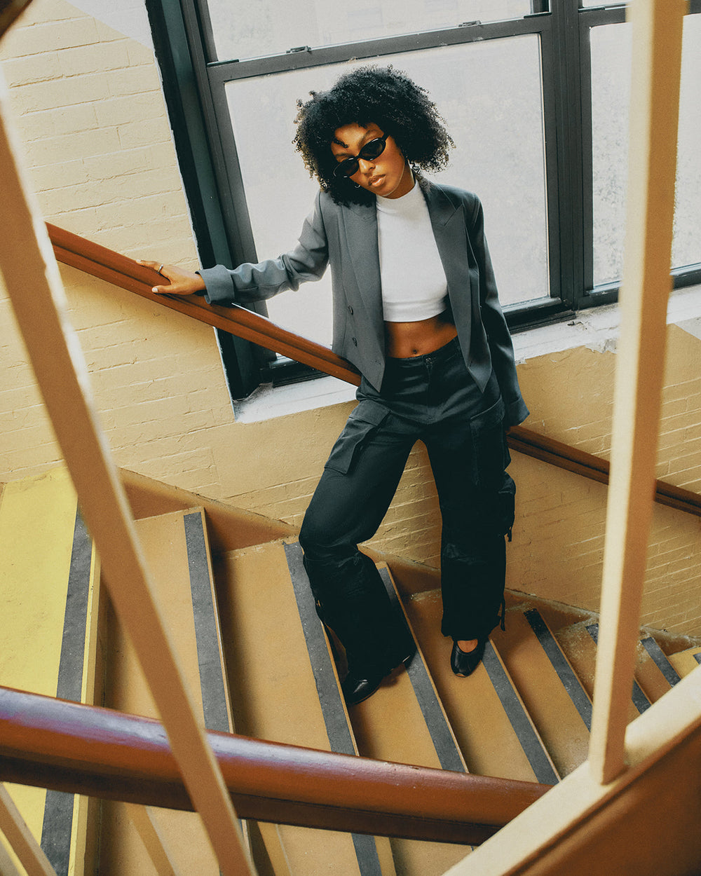 DUO Black Women's Utility Cargo Pants