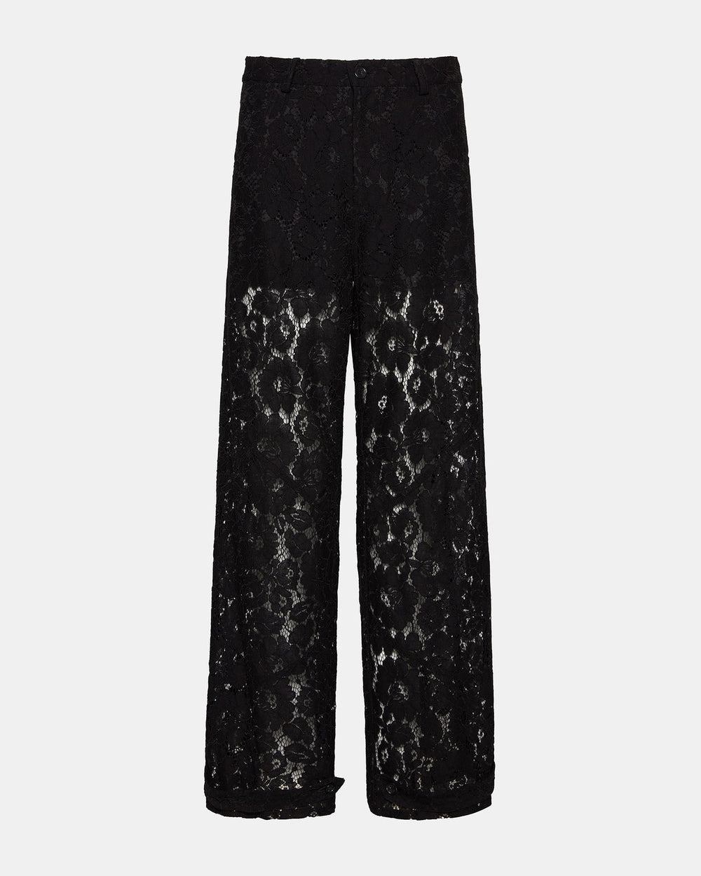 TRE Lace Black Mesh Barrel Low-Rise Women's Pant