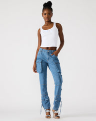 SKINNY DUO Denim Women's Skinny Cargo Pants