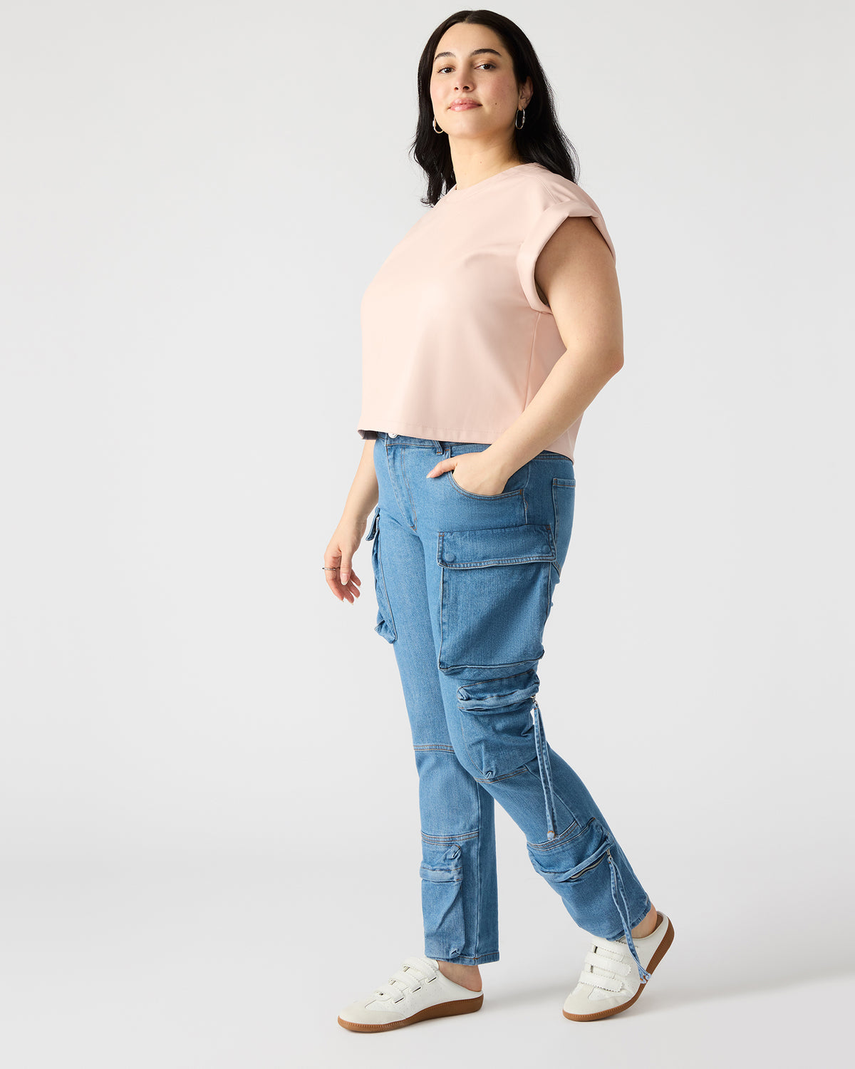 SKINNY DUO Denim Women's Skinny Cargo Pants
