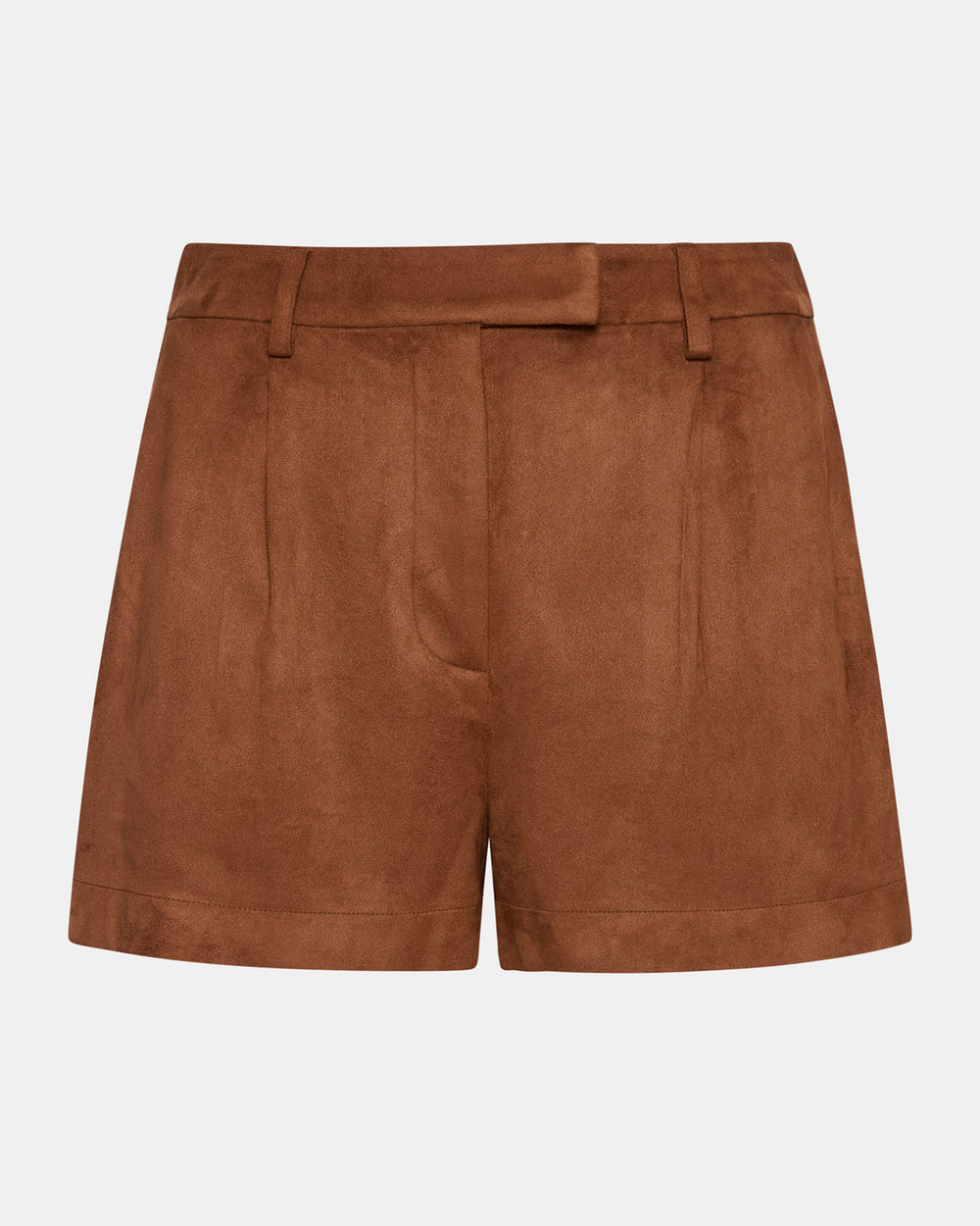 IMELDA Chicory Coffee Faux-Suede Trouser Women's Shorts