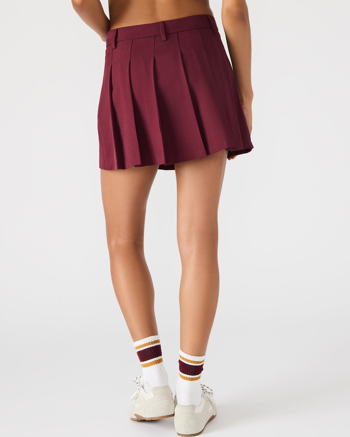 MARGO Wine Pleated Women's Mini Skirt
