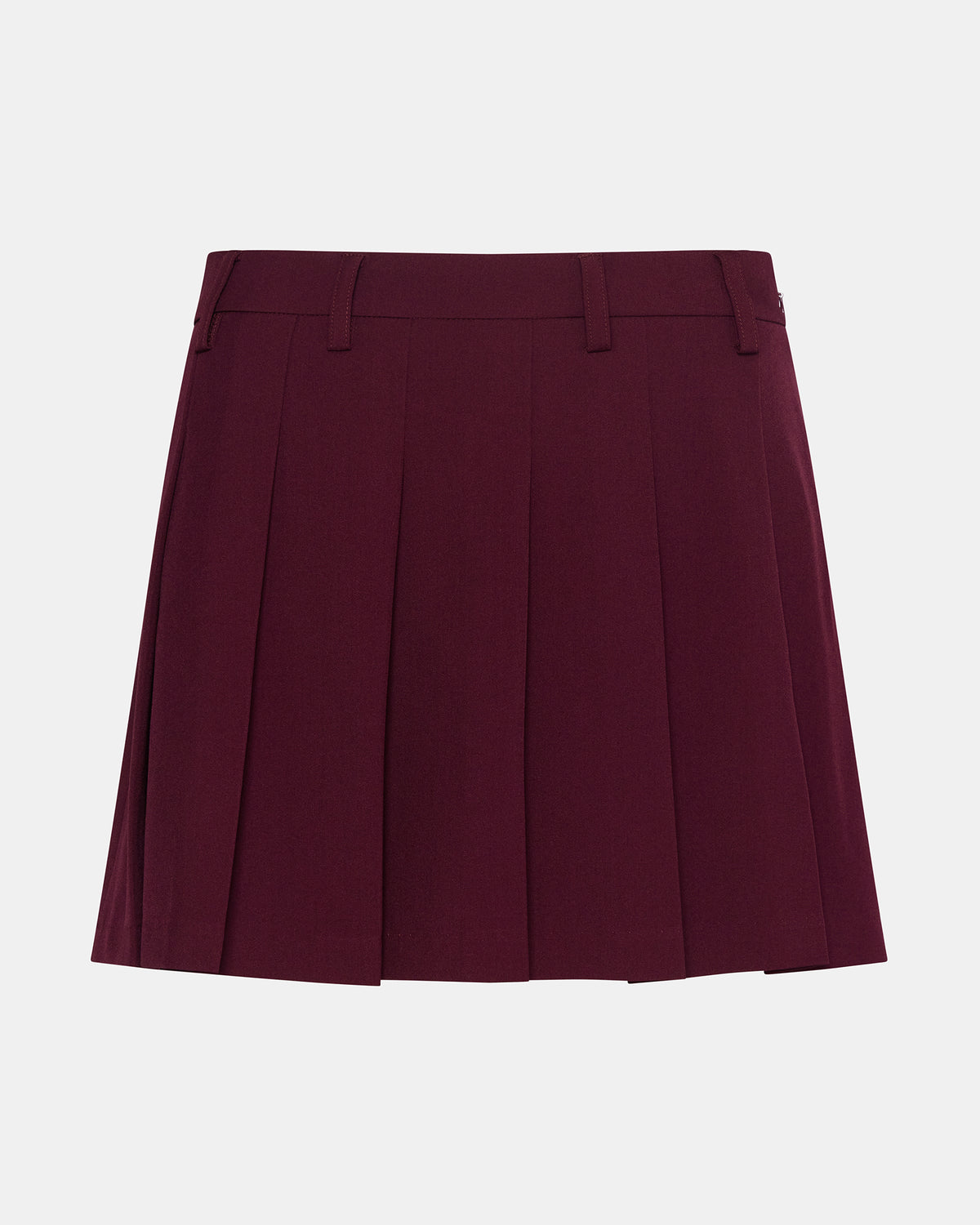 MARGO Wine Pleated Women's Mini Skirt