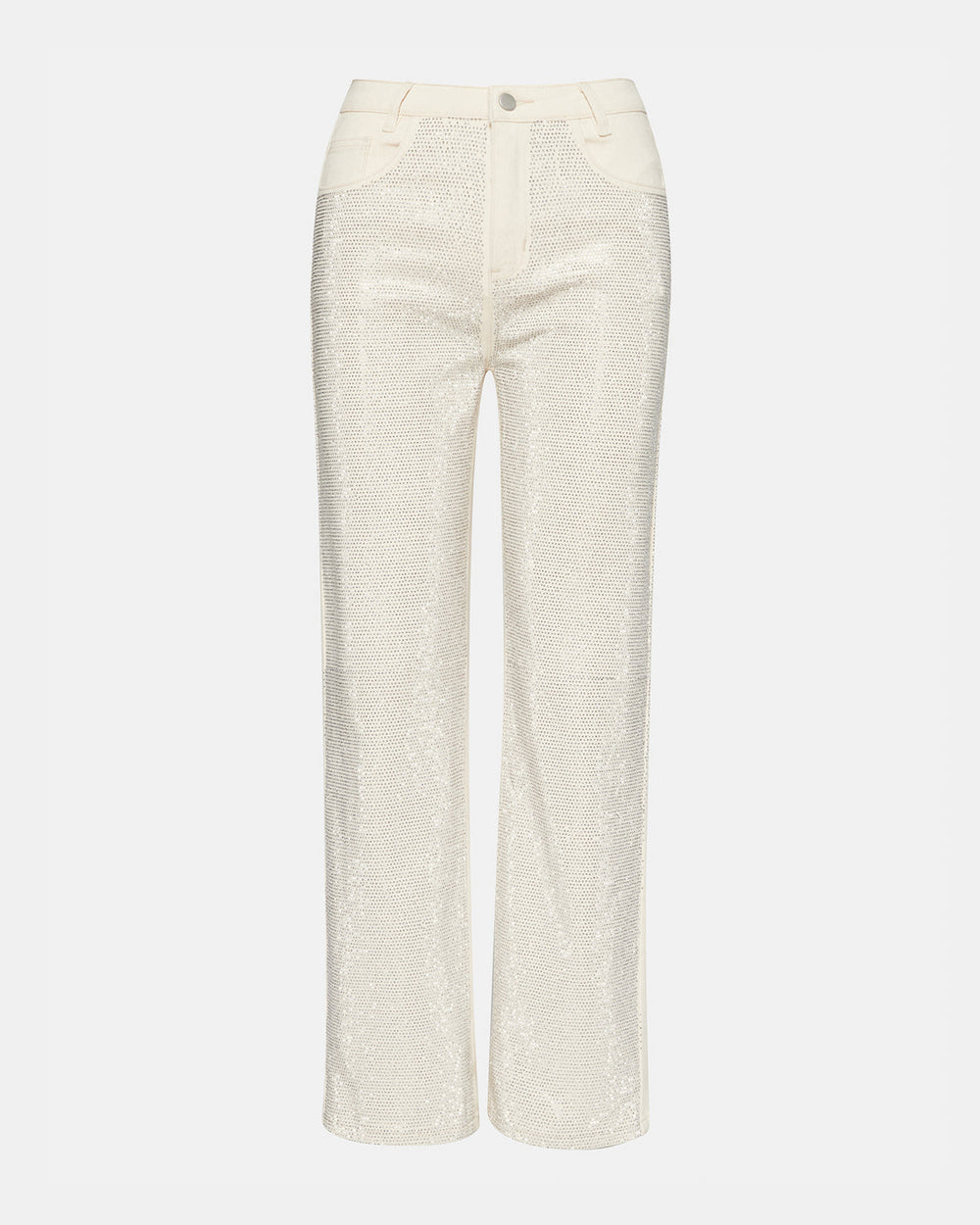 JESSE White Women's Rhinestone Studded Jeans