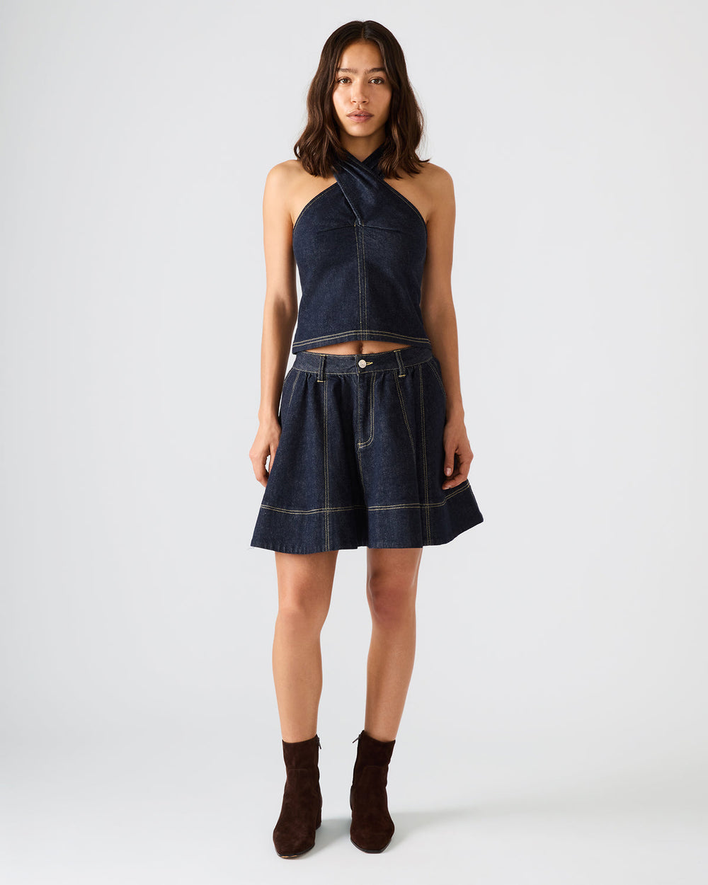 SLOAN Ink Denim Flowy Mini Women's Skirt