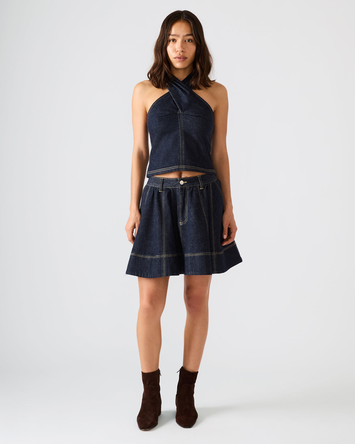 SLOAN Ink Denim Flowy Mini Women's Skirt