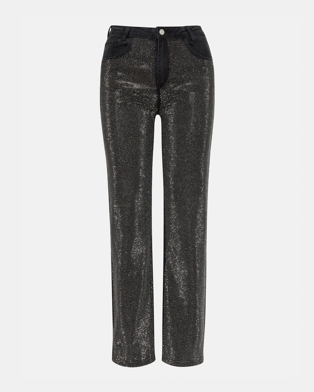 JESSE Black Women's Rhinestone Studded Jeans
