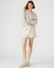 FAUX THE RECORD Short Bone | Women's Faux Leather Short