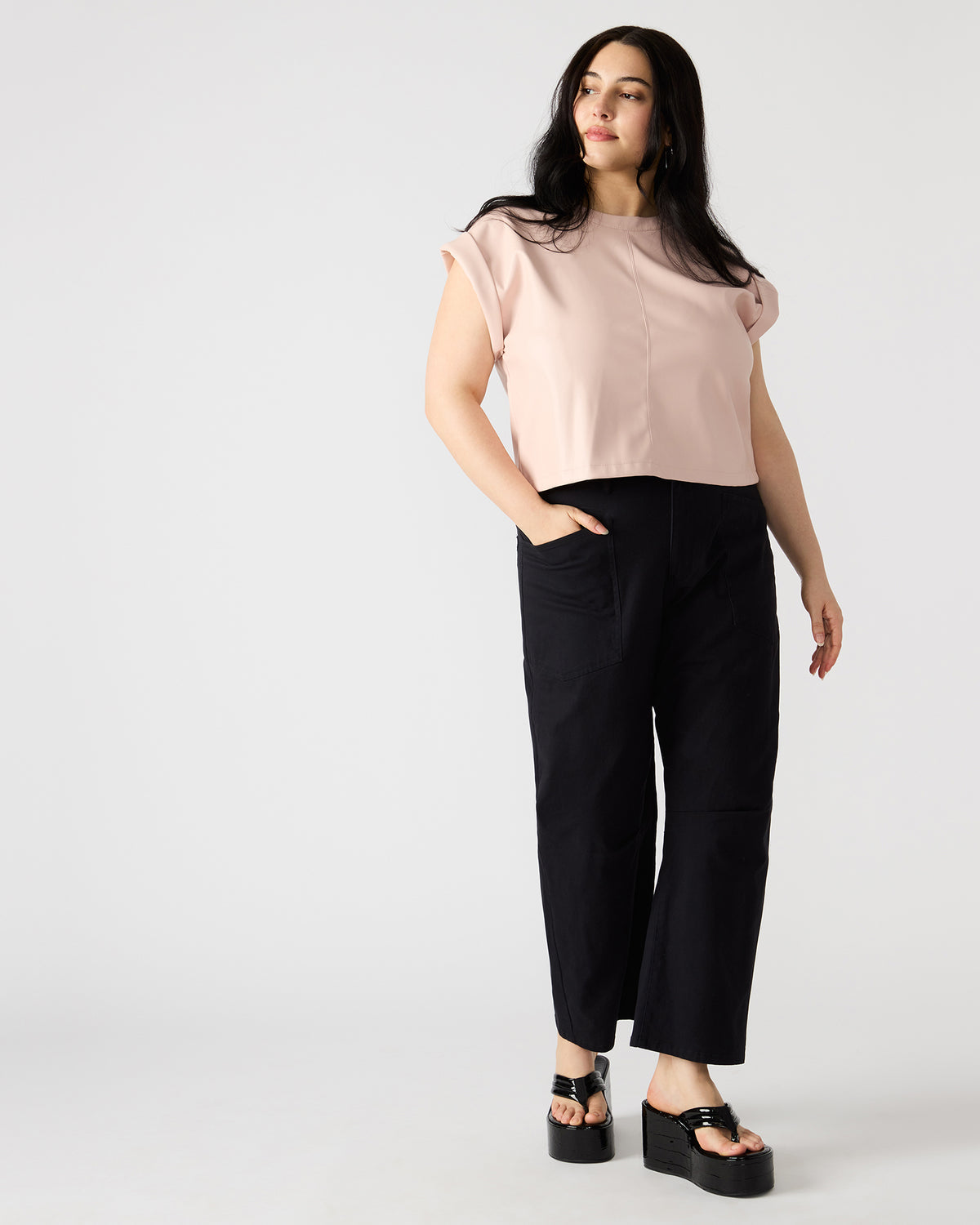 HANIEL Black Women's Barrel Leg Pant