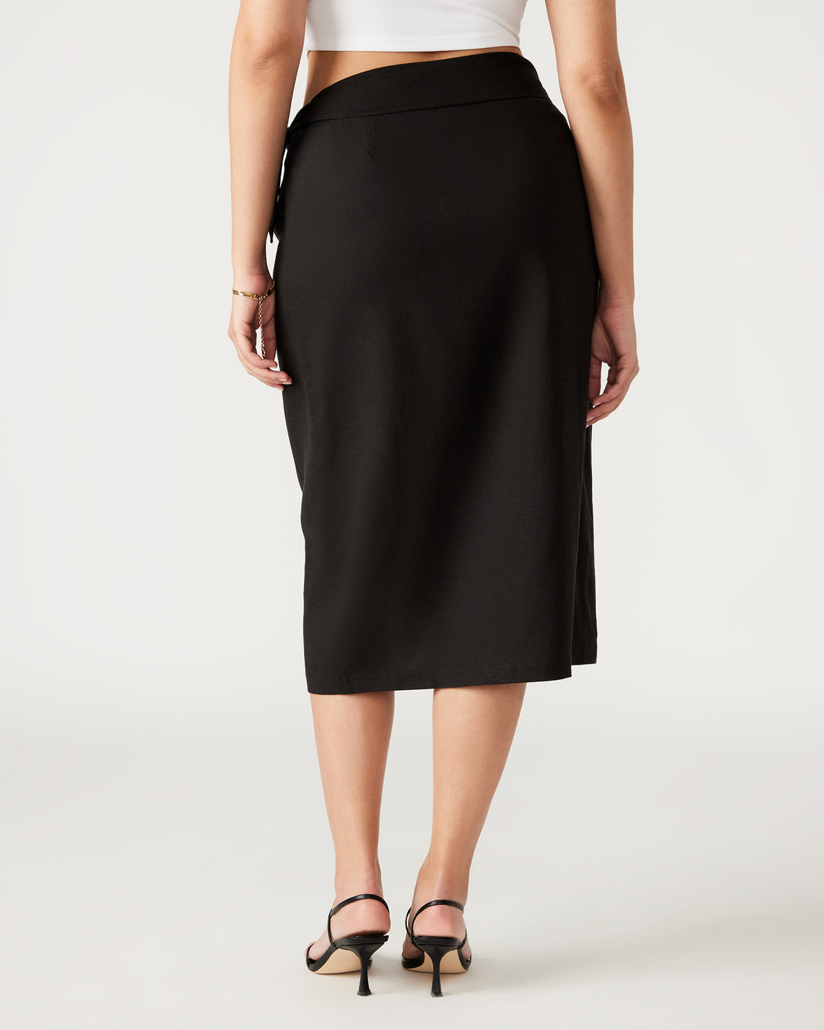 ISADORA Skirt Black | Women's Midi Wrap Skirt
