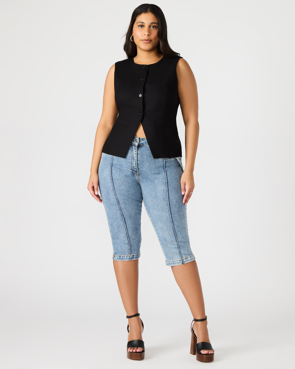 SKINNY DELRAY Denim Women's Fitted Capri Pants