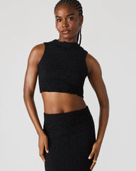 SEASIDE Maxi Skirt Set Black Women's Textured Matching Set