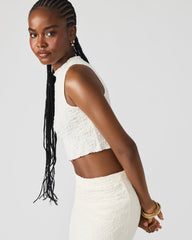 SEASIDE Maxi Skirt Set Cream Women's Textured Matching Set