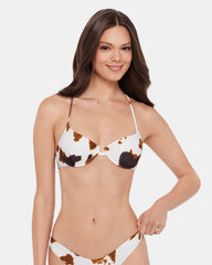 HIDEOUT BIKINI TOP Cow Print Underwire Women's Bikini Top