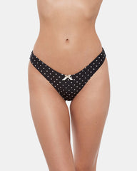 DARLING DOT BIKINI BOTTOM BLACK MULTI Women's Bikini Bottom