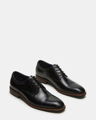 HASEN Black Leather Men's Lace-Up Dress Shoe