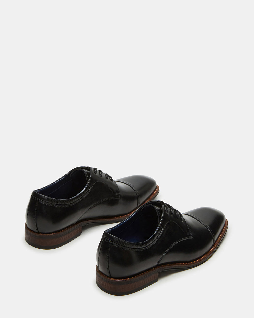 HASEN Black Leather Men's Lace-Up Dress Shoe